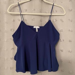 Leith Royal Blue Peplum Stretchy Tank